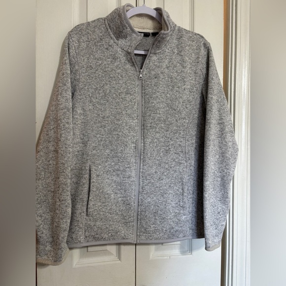 Swiss+Tech Women's Ivory Fleece Lined Zippered Gray Jacket XL - Picture 4 of 11